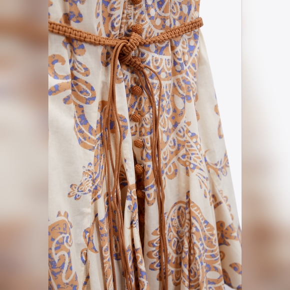 NWT Zara Printed Dress with Belt - 4786/111 - Picture 12 of 16